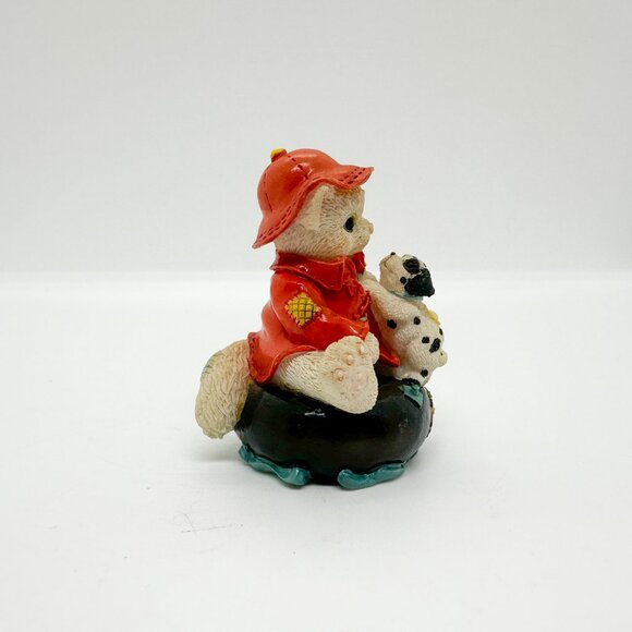 Vtg Calico Kittens Enesco Cat Cats April Showers Rain Umbrella Duck Dog Water - Picture 10 of 16